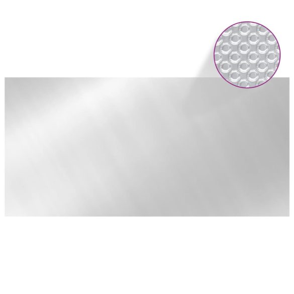 ezüst polietilén medencetakaró 450 x 200 cm