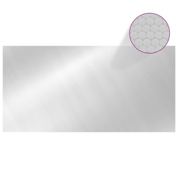 ezüst polietilén medencetakaró 975 x 488 cm