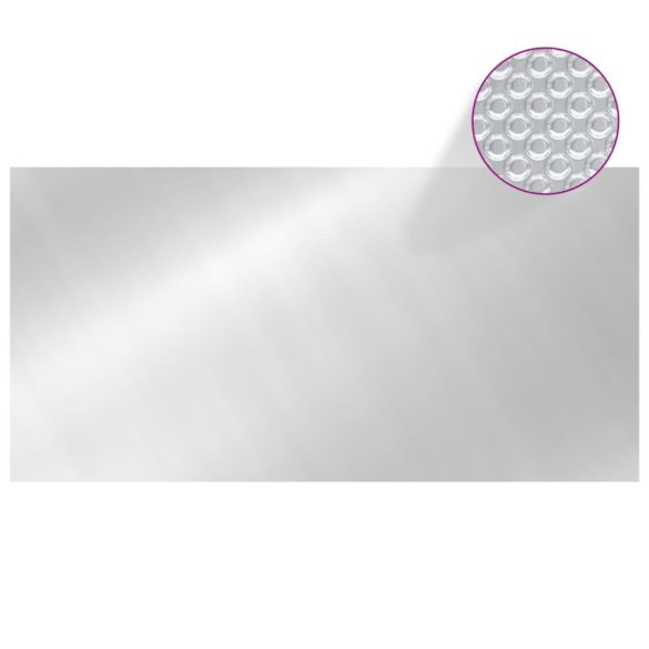 ezüst polietilén medencetakaró 975 x 488 cm