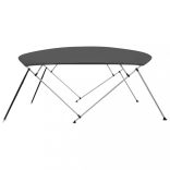 antracitszürke négyágú bimini tető 243 x (230-244) x 137 cm