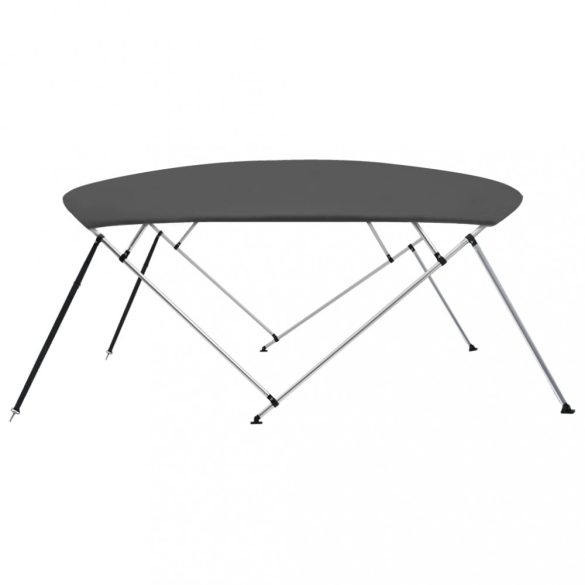 antracitszürke négyágú bimini tető 243 x (230-244) x 137 cm
