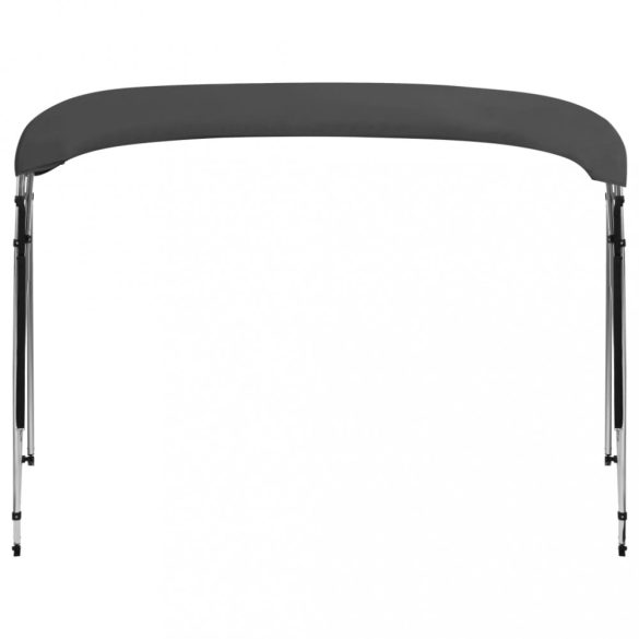 antracitszürke négyágú bimini tető 243 x (230-244) x 137 cm