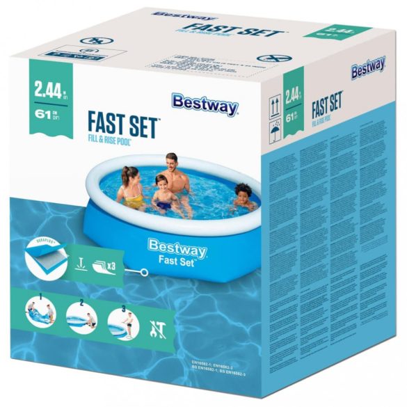 Bestway Fast Set felfújható kerek medence 244 x 61 cm