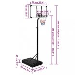 átlátszó polikarbonát kosárlabdaállvány 235-305 cm