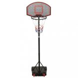 fekete polietilén kosárlabda állvány 216-250 cm