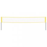 sárga és fekete PE szövet tollaslabda háló 600 x 155 cm