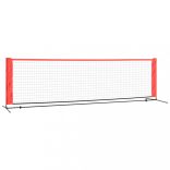 fekete és piros poliészter teniszháló 300x100x87 cm