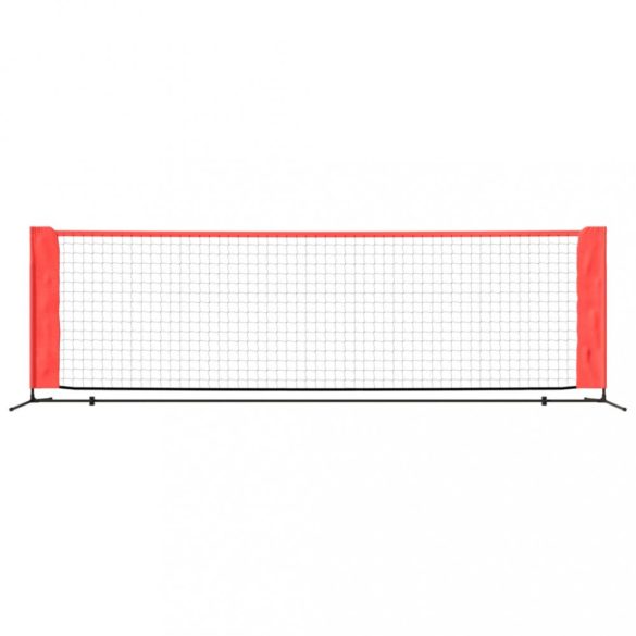 fekete és piros poliészter teniszháló 300x100x87 cm