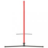 fekete és piros poliészter teniszháló 300x100x87 cm