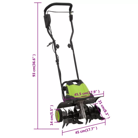 hatpengés kerti elektromos kapálógép 1500 W