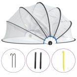 kerek PVC medencekupola 406x203 cm