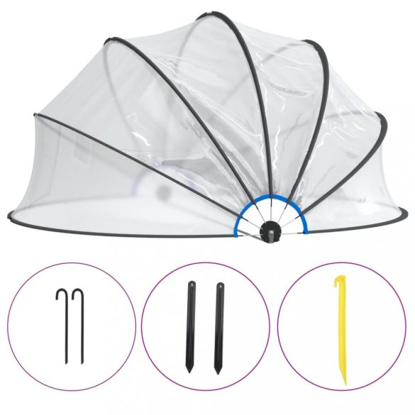 kerek PVC medencekupola 406x203 cm