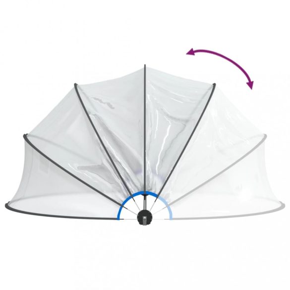 kerek PVC medencekupola 406x203 cm