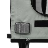 szürke-fekete oxford szövet és vas kisállatszállító utánfutó