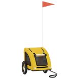 sárga oxford szövet és vas kisállatszállító utánfutó