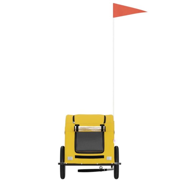 sárga oxford szövet és vas kisállatszállító utánfutó