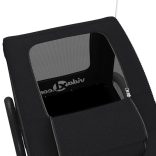 fekete oxford szövet és vas kisállatszállító kerékpár-utánfutó