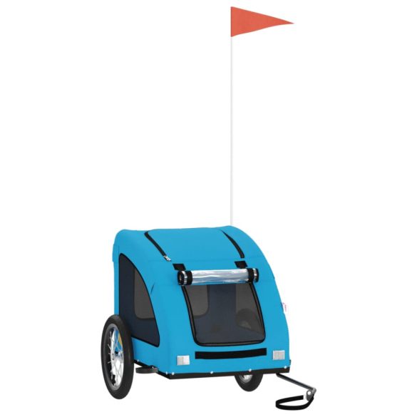 kék oxford szövet és vas kisállatszállító utánfutó