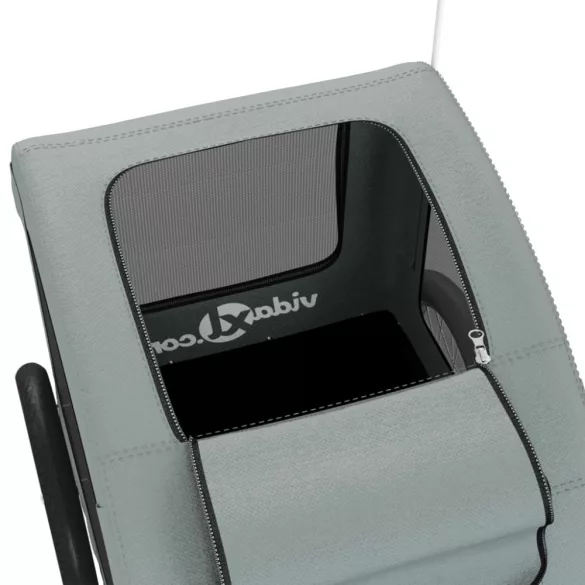 szürke oxford szövet és vas kisállatszállító utánfutó