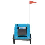 kék oxford szövet és vas kisállatszállító utánfutó