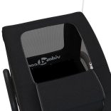 fekete oxford szövet és vas kisállatszállító kerékpár-utánfutó