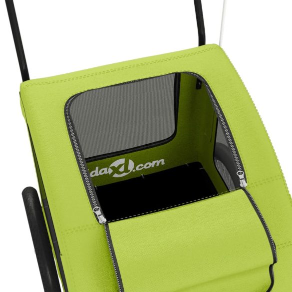 zöld oxford szövet és vas kisállatszállító utánfutó