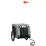 szürke-fekete oxford szövet és vas kisállatszállító utánfutó