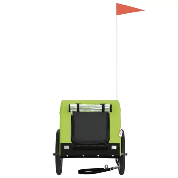 zöld-fekete oxford szövet és vas kisállatszállító utánfutó