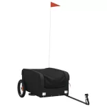 fekete vas kerékpár-utánfutó 30 kg