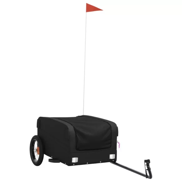 fekete vas kerékpár-utánfutó 30 kg