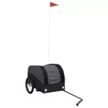 fekete vas kerékpár-utánfutó 30 kg