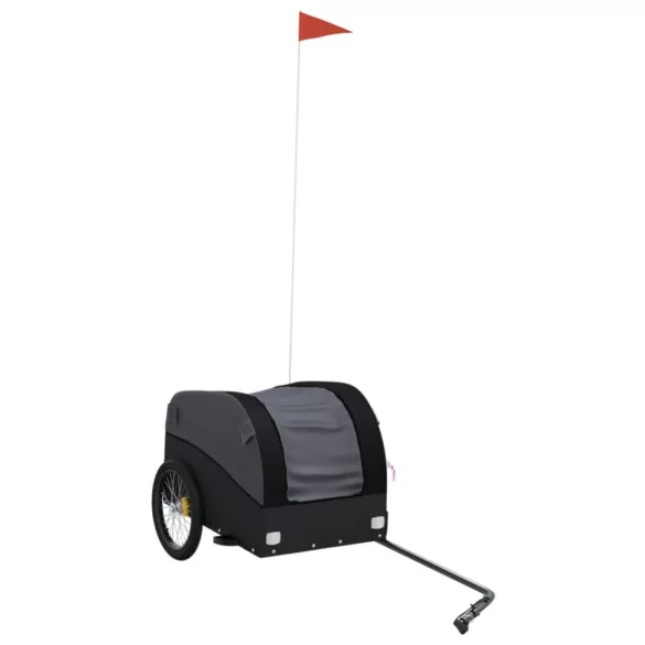 fekete vas kerékpár-utánfutó 30 kg