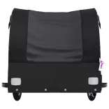 fekete vas kerékpár-utánfutó 30 kg