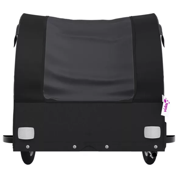 fekete vas kerékpár-utánfutó 30 kg