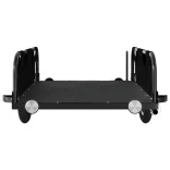 fekete oxford szövet és vas kerékpár-utánfutó