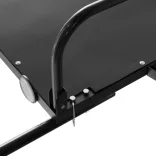 fekete vas kerékpár-utánfutó 122 x 53 x 31 cm