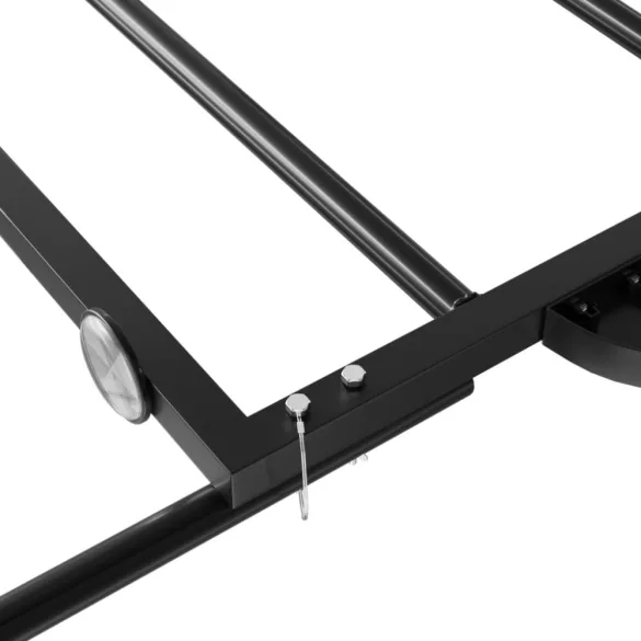 fekete vas kerékpár-utánfutó 122 x 53 x 28 cm