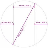 világosszürke poliészter geotextília medencealátét Ø 306 cm
