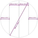 világosszürke poliészter geotextília medencealátét Ø 500 cm