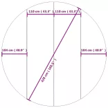 világosszürke poliészter geotextília medencealátét Ø 428 cm