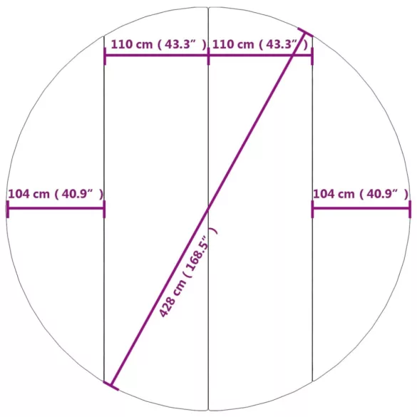 világosszürke poliészter geotextília medencealátét Ø 428 cm