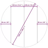 világosszürke poliészter geotextília medencealátét Ø 458 cm