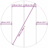 világosszürke poliészter geotextília medencealátét Ø 500 cm