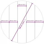 világosszürke poliészter geotextília medencealátét Ø 550 cm