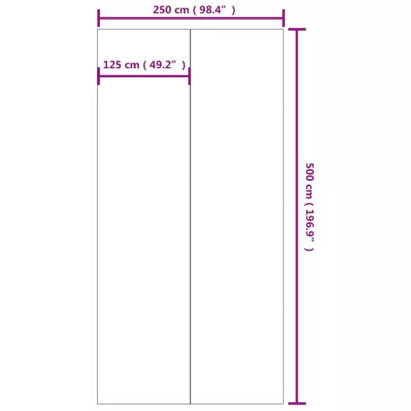 világosszürke poliészter geotextília medencealátét 500 x 250 cm