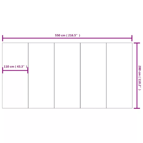 világosszürke poliészter geotextília medencealátét 550 x 280 cm