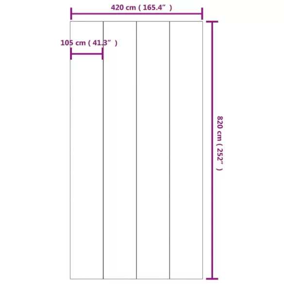 világosszürke poliészter geotextília medencealátét 820 x 420 cm