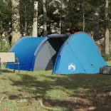 4 személyes kék vízálló alagút kempingsátor
