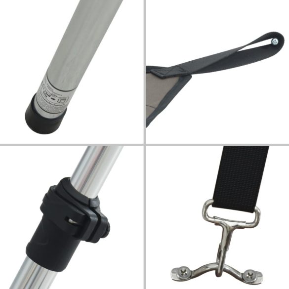 antracit T-alakú árnyékolóhosszabbító 170 x 170 x (115-183) cm