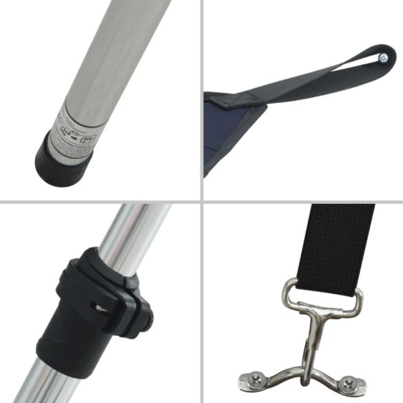 tengerészkék T-alakú árnyékolóhosszabbító 170x208x(115-183) cm